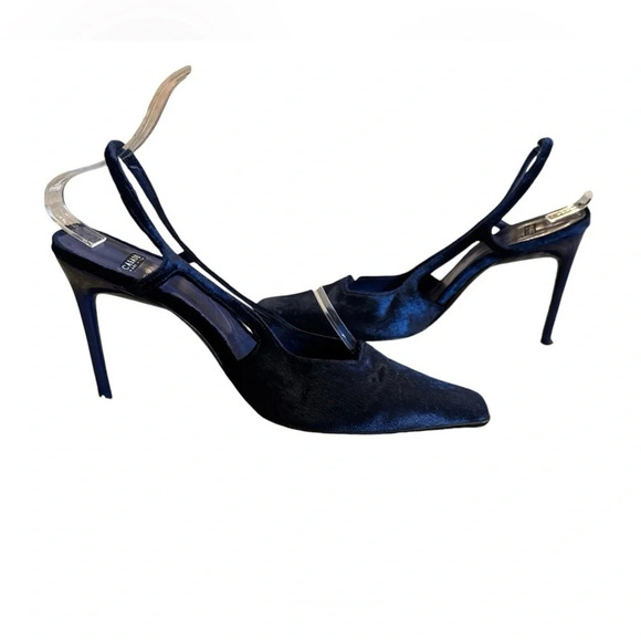 Casadei suede navy blue heel in size 8 - Picture 4 of 11